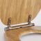Milano Richmond - Traditional Oak Soft Close Toilet Seat with Brushed Gold Hinges