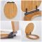 Milano Richmond - Traditional Oak Soft Close Toilet Seat with Black Hinges