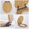Milano Richmond - Traditional Oak Soft Close Toilet Seat with Black Hinges