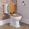 Milano Richmond - Traditional Oak Soft Close Toilet Seat with Black Hinges