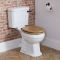 Milano Richmond - Traditional Oak Soft Close Toilet Seat with Black Hinges