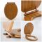 Milano Richmond - Traditional Oak Soft Close Toilet Seat with Brushed Copper Hinges
