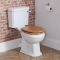 Milano Richmond - Traditional Oak Soft Close Toilet Seat with Chrome Hinges