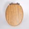 Milano Richmond - Traditional Oak Soft Close Toilet Seat with Oil Rubbed Bronze Hinges