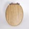 Milano Richmond - Traditional Oak Soft Close Toilet Seat with Oil Rubbed Bronze Hinges
