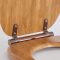 Milano Richmond - Traditional Oak Soft Close Toilet Seat with Oil Rubbed Bronze Hinges