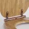 Milano Richmond - Traditional Oak Soft Close Toilet Seat with Oil Rubbed Bronze Hinges