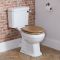 Milano Richmond - Traditional Oak Soft Close Toilet Seat with Oil Rubbed Bronze Hinges
