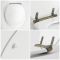 Milano Richmond - Traditional White Soft Close Toilet Seat with Brushed Gold Hinges