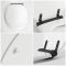 Milano Richmond - Traditional White Soft Close Toilet Seat with Black Hinges