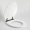 Milano Richmond - Traditional White Soft Close Toilet Seat with Black Hinges