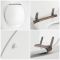 Milano Richmond - Traditional White Soft Close Toilet Seat with Oil Rubbed Bronze Hinges