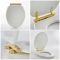 Milano Richmond - Traditional White Soft Close Toilet Seat with Brushed Brass Hinges