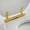 Milano Richmond - Traditional White Soft Close Toilet Seat with Brushed Brass Hinges
