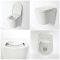 Milano Ballam - White Modern Round Rimless Wall Hung Toilet with Soft Close Seat