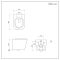 Milano Colby - White Modern Wall Hung Toilet with Soft Close Seat