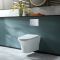 Milano Marbury - White Modern Wall Hung Toilet with Soft Close Seat