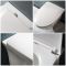 Milano Sutton - White Modern Wall Hung Toilet with Soft Close Seat