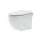 Milano Sutton - White Modern Wall Hung Toilet with Soft Close Seat