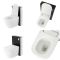 Milano Arca - Black 500mm Compact WC Unit with Back to Wall Japanese Bidet Toilet