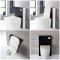 Milano Arca - Black 500mm Compact WC Unit with Back to Wall Japanese Bidet Toilet