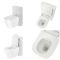 Milano Arca - White 500mm Compact WC Unit with Back to Wall Japanese Bidet Toilet