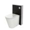 Milano Arca - Black 500mm Compact WC Unit with Rivington Toilet