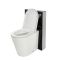 Milano Arca - Black 500mm Compact WC Unit with Rivington Toilet