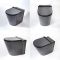 Milano Nero - Black Modern 500mm WC Unit with Back to Wall Toilet