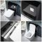 Milano Arca - Black 500mm Back to Wall Complete WC Unit with Back to Wall Toilet and Soft Close Seat