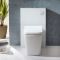 Milano Arca - White 500mm Back to Wall Complete WC Unit with Back to Wall Toilet and Soft Close Seat