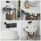 Milano Santo - Black Washstand with Countertop - Choice of Finish and Basin