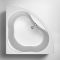 Milano Newby - White Modern Reversible Corner Bath with Panel - 1200mm x 1200mm