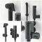 Milano Nero - Modern Thermostatic Douche Kit - Black