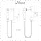 Milano Mirage - Modern Thermostatic Douche Kit - Chrome
