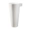 Milano Ballam - White Modern Basin with Full Pedestal - 398mm x 498mm (1 Tap-Hole)
