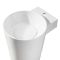 Milano Ballam - White Modern Basin with Full Pedestal - 398mm x 498mm (1 Tap-Hole)