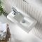 Milano Elswick - Modern Rectangular Wall Hung Cloakroom Basin - 440mm x 235mm (1 Tap-Hole)