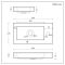 Milano Elswick - Modern Rectangular Wall Hung Cloakroom Basin - 440mm x 235mm (1 Tap-Hole)