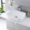 Milano Longton - White Modern Rectangular Countertop Basin - 500mm x 400mm (No Tap-Holes)