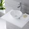 Milano Irwell - White Modern Round Countertop Basin - 280mm x 280mm (No Tap-Holes)