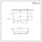 Milano Elswick - White Modern 600mm x 420mm Rectangular Wall Hung Basin with Chrome Towel Rail