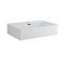 Milano Elswick - White Modern Rectangular Wall Hung Basin - 600mm x 420mm (1 Tap-Hole)