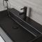 Milano Nero - Black Modern Rectangular Wall Hung Basin - 750mm x 420mm (1 Tap-Hole)