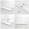 Milano Elswick - White Modern 1010mm x 425mm Rectangular Wall Hung Basin with Chrome Towel Rail
