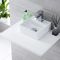 Milano Dalton - White Modern Square Countertop Basin with Mono Mixer Tap - 280mm x 280mm
