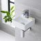 Milano Dalton - White Modern Square Wall Hung Basin - 280mm x 280mm (1 Tap-Hole)