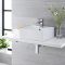 Milano Dalton - White Modern Square Countertop Basin - 400mm x 400mm (1 Tap-Hole)