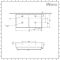 Milano Elswick - White Modern 820mm x 420mm Rectangular Double Wall Hung Basin with Black Towel Rail