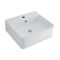 Milano Farington - White Modern Rectangular Wall Hung Basin - 460mm x 420mm (1 Tap-Hole)